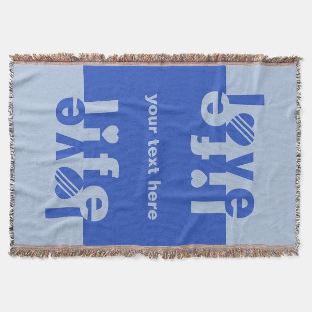 Tejida Amor / personalizado de vida lanzar manta (Anverso)