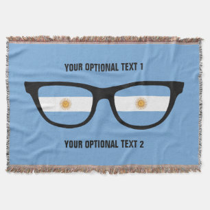 Tejida Argentina: Sombras personalizado lanzan manta