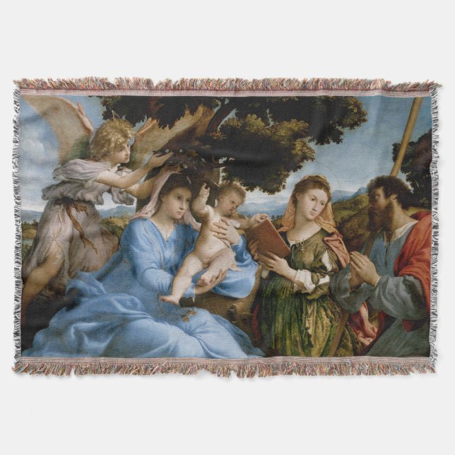 Tejida Arte religioso arroja manta (Anverso)