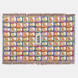 Tejida BEER Pop Art personalizado monograma lanzar manta