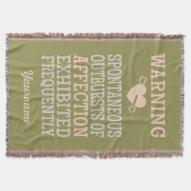 Tejida Brotes de afecto personalizado lanzar manta (Anverso)