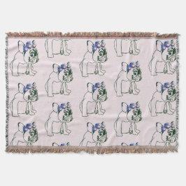 Tejida Cachorro de búho francés, manta dulce de lanza