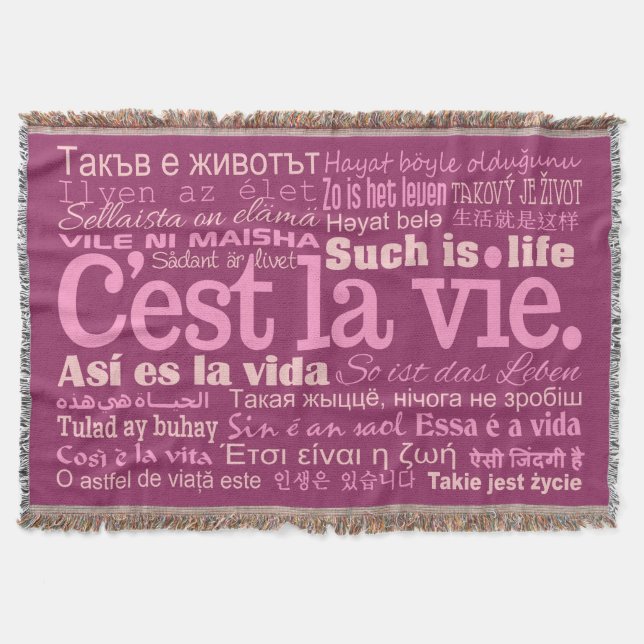 Tejida C'est La Vie lanzar manta (Anverso)