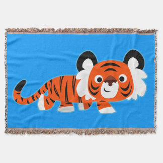 Tejida El tigre Personalizado lindo en la manta de empuje