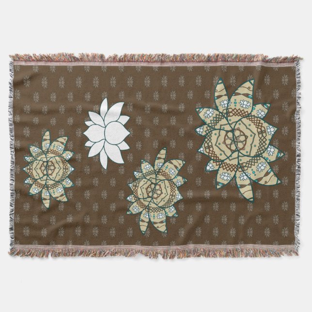 Tejida La manta de Lotus Throw (Anverso)