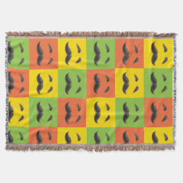 Tejida La manta melenuda del tiro del remiendo del papá