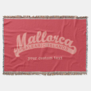 Tejida MALLORCA España personalizado texto y manta de lan