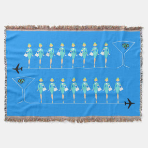 Tejida Manta clásica del tiro del asistente de vuelo