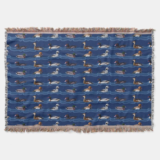 Tejida Manta de Ducks Dandy (Azul Marino) (Anverso)