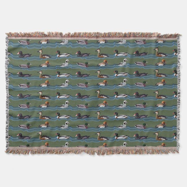 Tejida Manta de Ducks Dandy (Verde) (Anverso)
