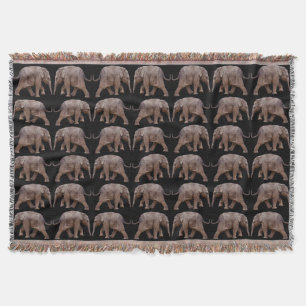 Tejida Manta de lanzamiento frenesí de elefante bebé (neg