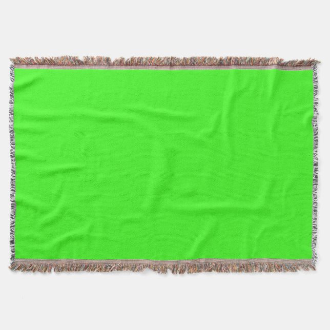 Tejida Manta de lanzamiento verde neón (Anverso)