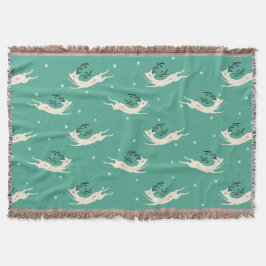 Tejida Manta del modelo del reno de Rompin