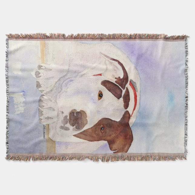 Tejida Manta del perro de Pitbull (Anverso)