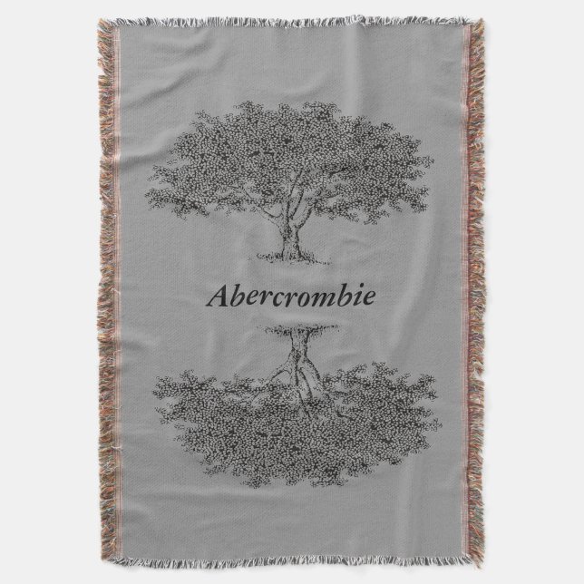 Tejida Manta del tiro - árboles de familia (Frente vertical)