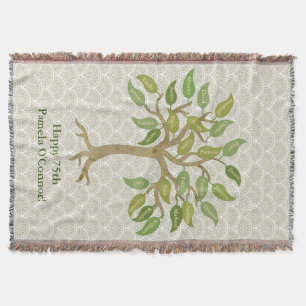 Tejida Manta del tiro del árbol de la hoja del abuelo 26