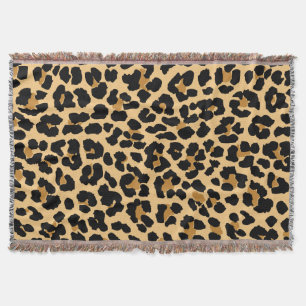 Tejida Manta del tiro del estampado leopardo
