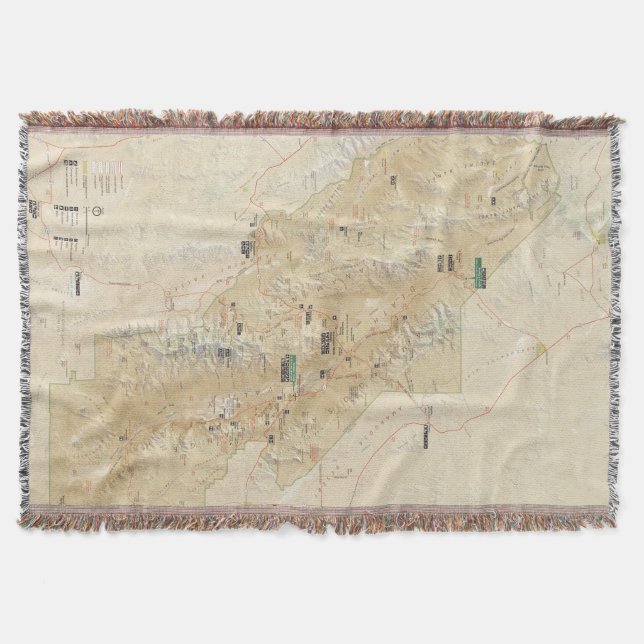 Tejida Manta del tiro del parque nacional de Death Valley (Anverso)