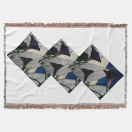 Tejida Manta floral única del tiro