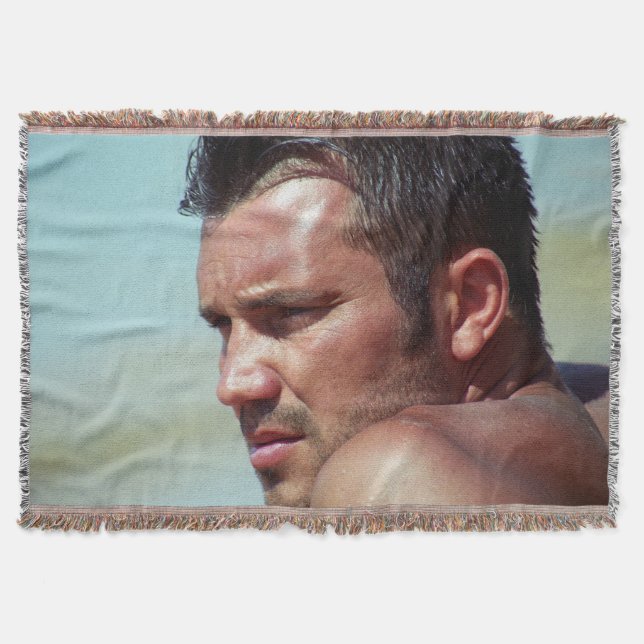 Tejida Manta hermosa del tiro de la cara (Anverso)