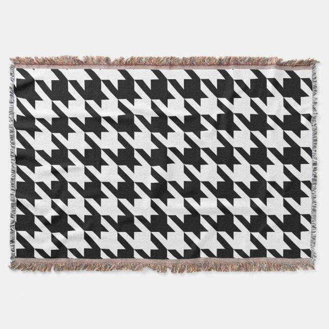 Tejida Manta intrépida del tiro del modelo de Houndstooth (Anverso)