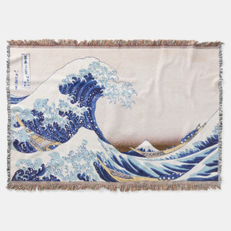 Tejida Manta japonesa del tiro de las ondas