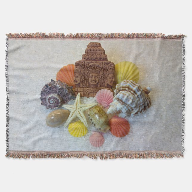Tejida Manta mística del tiro de los Seashells y de las (Anverso)