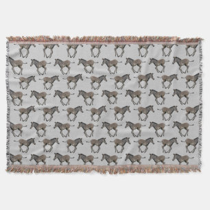 Tejida Manta para lanzar cebra de Grevy bebé (gris claro)
