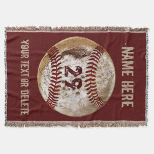 Tejida Manta rústica PERSONALIZADA del tiro del béisbol