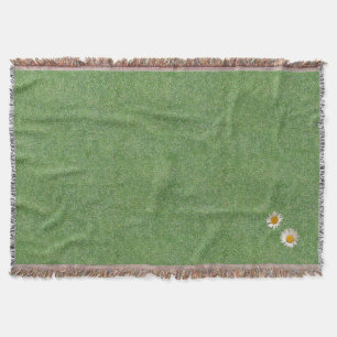 Tejida Manta verde de la hierba verde