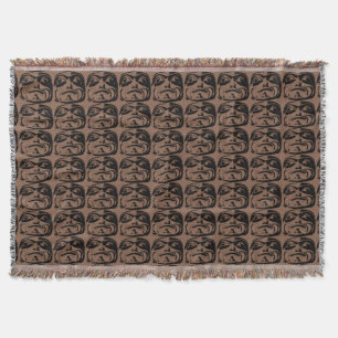 Tejida Máscara tribal de arte nativa regalo de manta