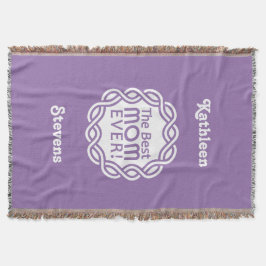 Tejida MEJOR manta de lanzamiento de personalizado MOM