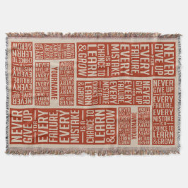 Tejida NUNCA RENUNCIAR A la manta de lanzamiento de perso