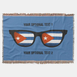 Tejida Personalizado de matices cubanos arroja manta