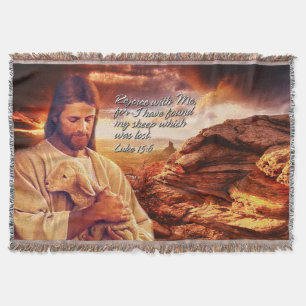 Tejida Regocijarse conmigo... Luke 15:6 Lanzar una manta