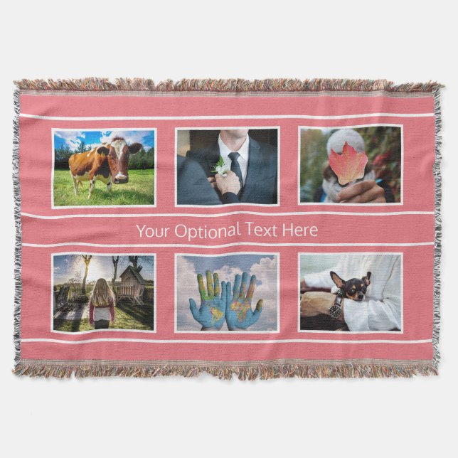 Tejida SUS 6 FOTOS Y TEXTO arrojan manta (Anverso)