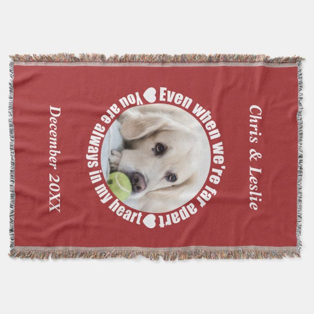 Tejida TU FOTO Far Apart Amor lanzar manta (Anverso)