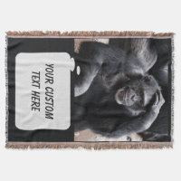 Viejo personalizado Chimpanzee arrojar manta