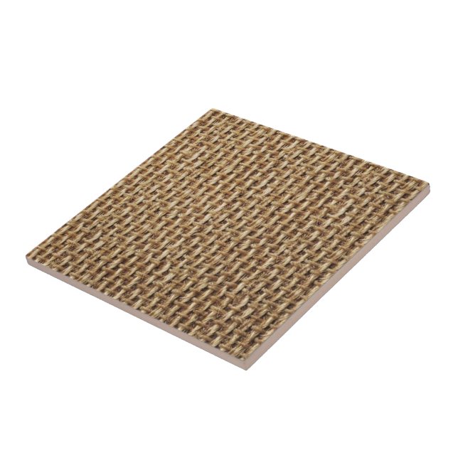 Tejido de Algodón Tejido Baldosa Cerámica - Beige (Lado)
