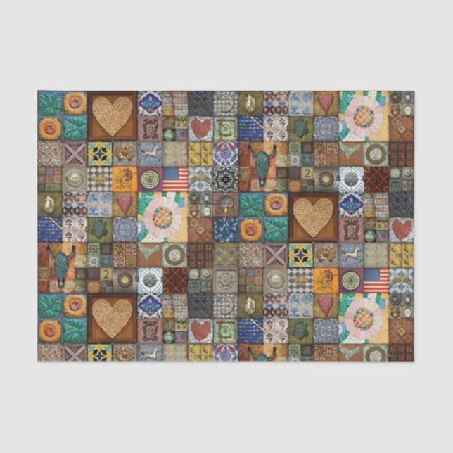 Tejido de baldosa o papel de descomposición (Anverso)