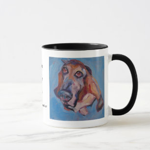 ¡TEJIDO de Basset Hound! Taza • Retratos del