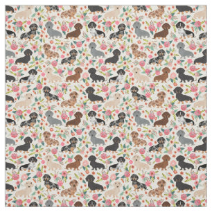 Tejido de Doxie Florals - impresión de tela de dac