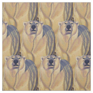 Tejido de oso Polar Oso Arte Personalizable Tela