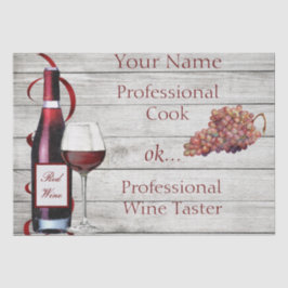Tejido de papel 2 Prof. Wine Taster PERSONALIZADO