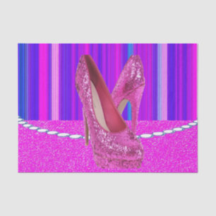 Tejido De Papel Colorido Tiras De Color Rosa