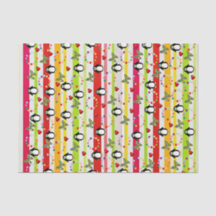 Tejido De Papel De Tejido Tirar Corazón Rojo Pingü