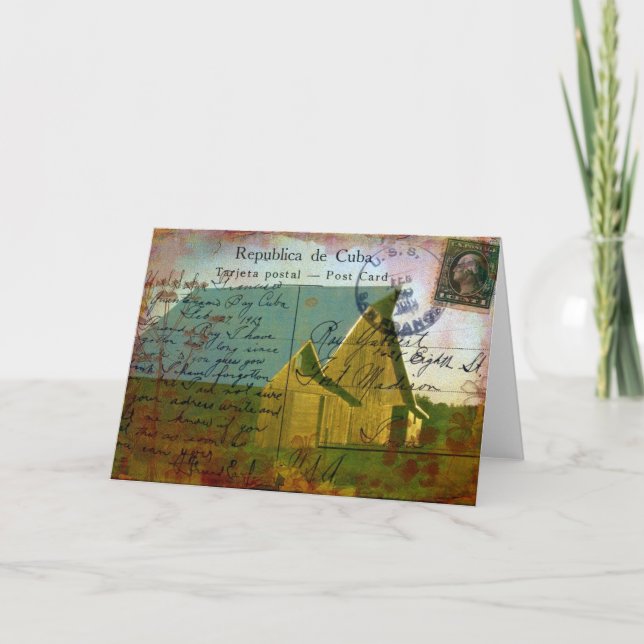 Tejido de postal vintage (Anverso)