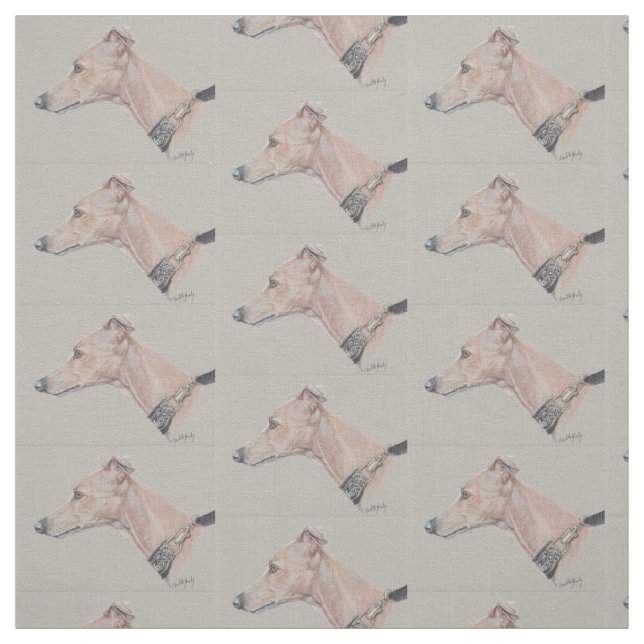 Tejido de tela de perros de perfil de Whippet (Retal)