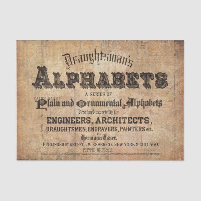 Tejido de tipografía de papel para muebles de desc (Anverso)