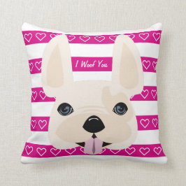 ¡Tejido del rosa y del blanco I usted almohada